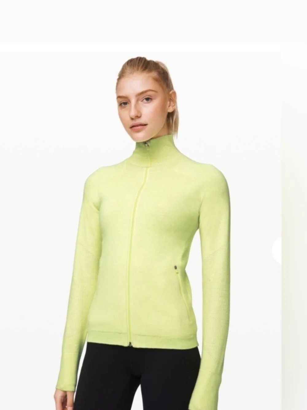Lululemon Sweat Success Run  Knit Jacket  Florid Flash / Neon